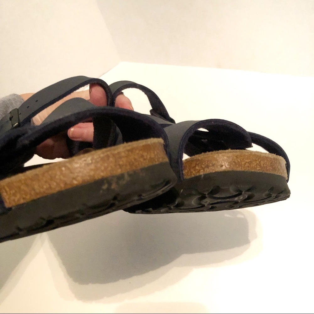 Birkenstock PISA Blue Strap Shoe Sz 39 Sz 8 Women Summer Trend Footbed Sandals - Picture 7 of 8